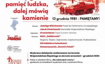 Projekt: GDY GAŚNIE PAMIĘĆ LUDZKA, DALEJ MÓWĄ KAMIENIE - 13 GRUDNIA 1981 -  PAMIĘTAMY!